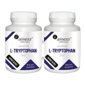 2x Aliness L-TRYPTOFAN Tryptophan 500 mg 100 kaps DOBRY SEN STRES