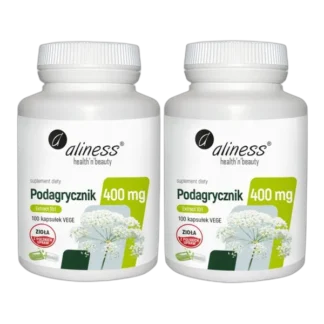 2x Aliness PODAGRYCZNIK EKSTRAKT 10:1 400 mg 100 kaps Trawienie Odchudzanie