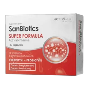 Activlab SanBiotics Super Formula PROBIOTYKI 10 szczepów PREBIOTYKI 40 kaps