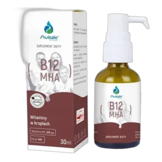 ALINESS Avitale WITAMINA B12 MHA Krople AKTYWNE FORMY 600 porcji ODPORNOŚĆ