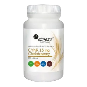 Aliness CYNK CHELATOWANY Diglicynian 15 mg ODPORNOŚĆ Metabolizm SKÓRA WŁOSY