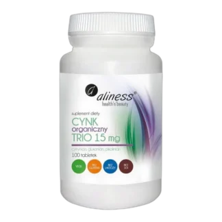 ALINESS CYNK ORGANICZNY TRIO 15 mg 100 tabl ODPORNOŚĆ TESTOSTERON PAZNOKCIE