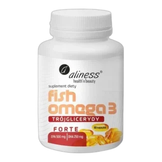 ALINESS FISH OMEGA 3 FORTE Trójglicerydy EPA DHA Odporność SERCE aż 90 KAPS
