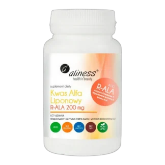 Aliness KWAS ALFA LIPONOWY R-ALA 60 TAB silny PRZECIWUTLENIACZ ANTYOKSYDANT