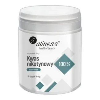 ALINESS Kwas NIKOTYNOWY NIACYNA Witamina B3 FLUSH 100g Energia Metabolizm