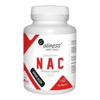 Aliness NAC 100 TAB N-ACETYLO-L-CYSTEINA DETOX OCHRONA WĄTROBY ANTYOKSYDANT