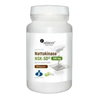 Aliness NATTOKINAZA 100 mg NATTO CZYSTA 60 kap ZAKRZEPY PRZEPŁYW KRWI SERCE