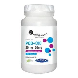 Aliness PQQ 20 mg + KOENZYM Q10 50 mg SERCE MÓZG ENERGIA PAMIĘĆ - 60 KAPS