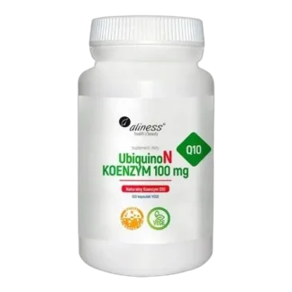Aliness Ubichinon KOENZYM Q10 100 mg 100 kaps ENERGIA MŁODOŚĆ skóra SERCE