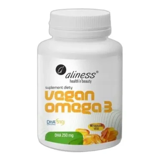 Aliness VEGAN OMEGA 3 DHA 250 mg z ALG WEGAŃSKA OMEGA 60 kaps SERCE MÓZG
