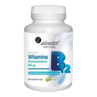 Aliness WITAMINA B12 950mcg Metylokobalamina 100 kaps Układ nerwowy Energia