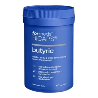 ForMeds BICAPS MAŚLAN SODU Butyric KWAS MASŁOWY na Trawienie Zdrowe Jelita