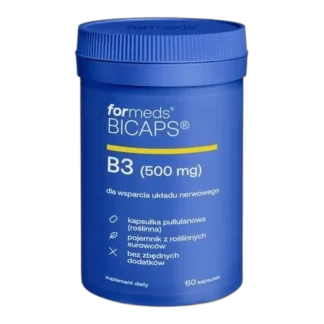 ForMeds BICAPS WITAMINA B3 NIACYNA KWAS NIKOTYNOWY Energia Zmęczenie 60 KAP