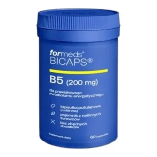 Formeds Bicaps WITAMINA B5 200 mg KWAS PANTOTENOWY 60 kaps. Układ Nerwowy