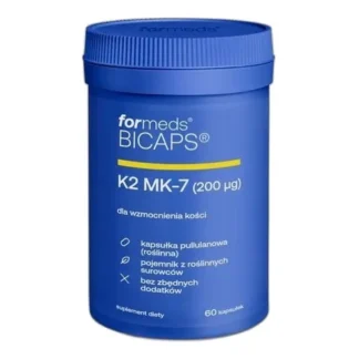 Formeds Bicaps WITAMINA K2 MK-7 200 mcg 60 kaps ODPORNOŚĆ Krzepnięcie krwi