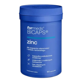 Formeds BICAPS ZINC 25 mg cytrynian CYNK miedź Odporność Testosteron Wzrok