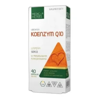 Medica Herbs KOENZYM Q10 Ubichinon 100mg 40 kap Serce Energia MŁODOŚĆ skóra
