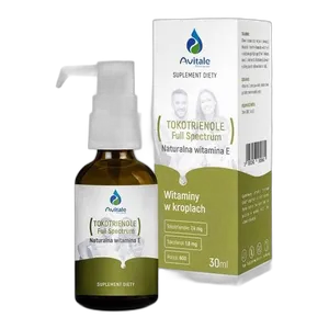 NATURALNA WITAMINA E W KROPLACH Tokotrienole 30 ml Avitale ALINESS Młodość