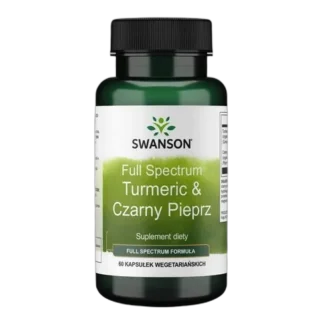 KURKUMA ORGANICZNA i PIPERYNA Turmeric 60 kaps Stany Zapalne Stawy